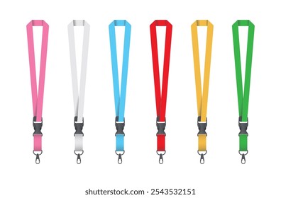 Lanyard vector illustration color isolated white background