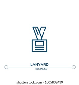 lanyard vector line icon. Simple element illustration. lanyard outline icon from business concept. Can be used for web and mobile

