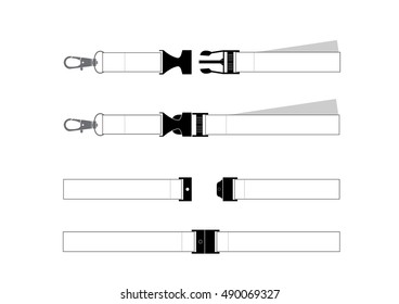Lanyard White ID card Vector