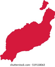 Lanzarote map silhouette