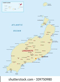 lanzarote with overview map