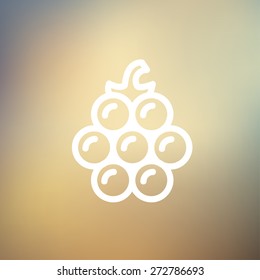 Línea delgada de iconos de Lanzones para diseño web y móvil, minimalista moderno y plano. Icono blanco vectorial en el fondo de malla gradiente.