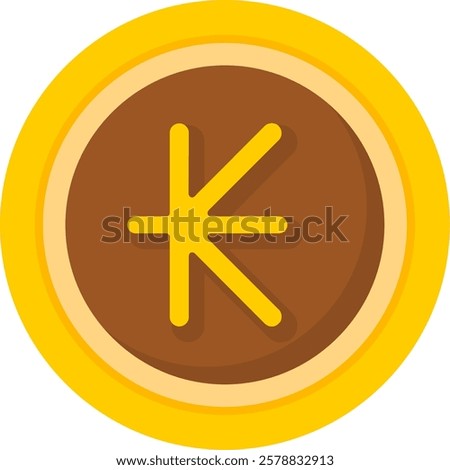 Lao Kip Flat Style Icon Design