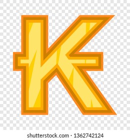 Lao kip icon. Cartoon illustration of kip vector icon for web design