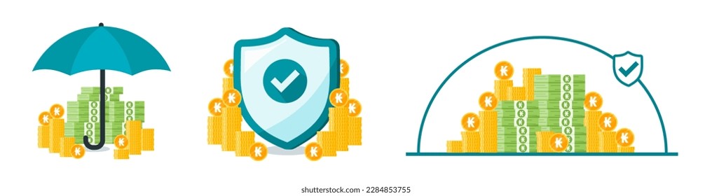 Lao Kip Money Safe and Secure Illustration