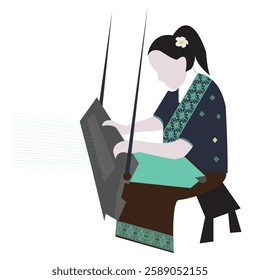 Lao Traditional Weaving illustrations, Lao Pattern