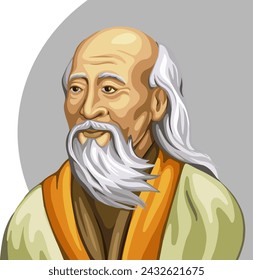 Lao Tzu, also known as Laozi, Lao Tsu, Lao Tse, Lao Zi, Laotze.
Legendary Chinese philosopher, the founder of Taoism.
Vector portrait