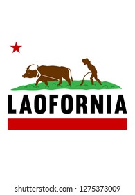 Laofornia Laos California Flag