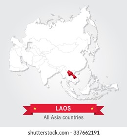 Laos. All the countries of Asia.