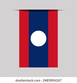 Laos Banner Flag Vector Illustration