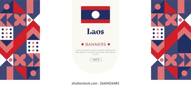 Anuncios de Laos con patrones coloridos 
