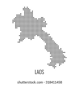 Laos dotted map,vector