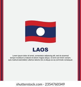 Laos Flag Background Design Template. Laos Independence Day Banner Social Media Post. Laos Cartoon