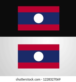 Laos Flag banner design