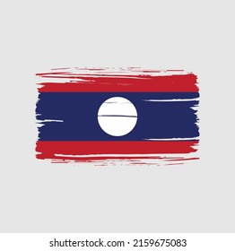 Pincel de bandera de Laos. Bandera nacional