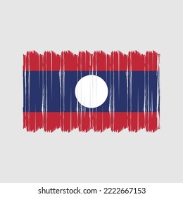 Pincel de bandera de Laos. Bandera nacional