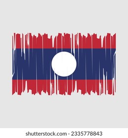 Ilustración del vector de pincel de bandera de Laos