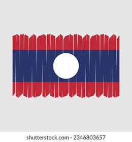 Laos Flag Brush Vector Illustration