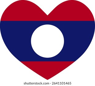 laos flag heart shaped icon illustrator country flags  symbol nation  