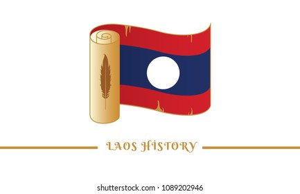 laos flag and laos history
