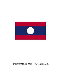 Laos flag icon flat style design. Laos flag vector illustration. isolated on white background.