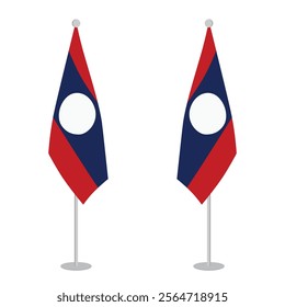 Laos flag icon, national of Laos flag vector 
