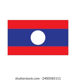Laos flag logo vector illustraion symbol design