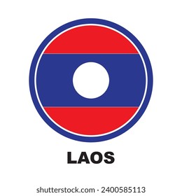 Logo de la bandera de Laos vectores diseño de símbolo de iluminación