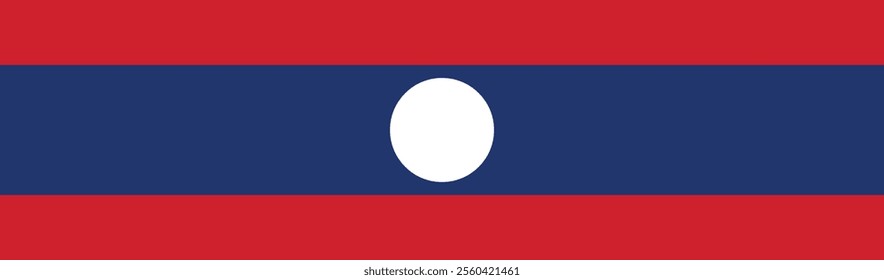 Laos flag long banner digital vector illustration