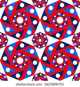 padrão octógono da bandeira do laos. fundo geométrico para decoração. ilustração vetorial