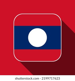 Bandera de Laos, colores oficiales. Ilustración vectorial.