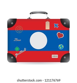 Laos flag on bag
