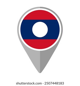 Laos Flag on Location Pin