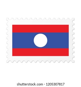 laos flag on white background vector image
