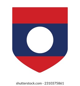 Laos flag in shape. Flag of Laos in shape.