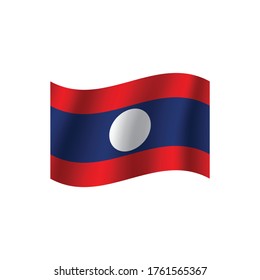 Laos flag. Simple vector. National flag of Laos 