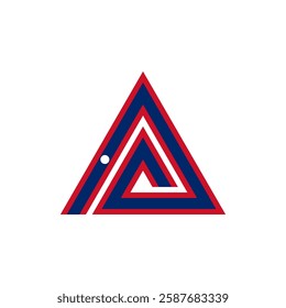 laos flag triangle icon. vector illustration