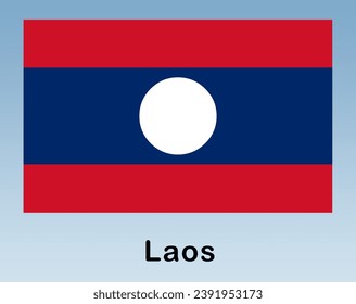  Laos, laos-Flag, Vektordesign