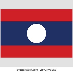 Laos Flag Vector Design , Laos Country Flag