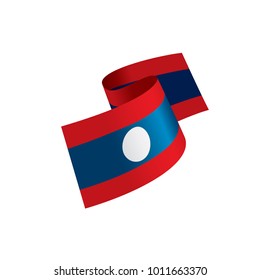 Laos flag, vector illustration
