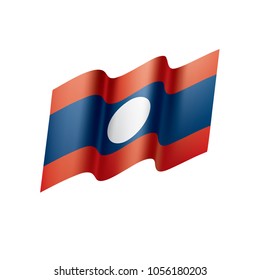 Laos flag, vector illustration