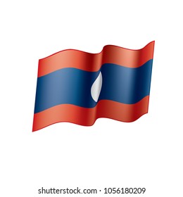 Laos flag, vector illustration