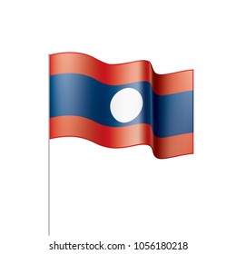Laos flag, vector illustration