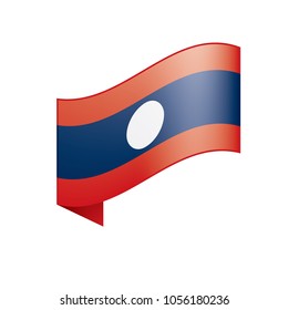 Laos flag, vector illustration