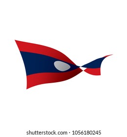 Laos flag, vector illustration