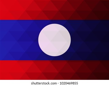 Laos Flag vector illustration. Laos Flag. National Flag of Laos.