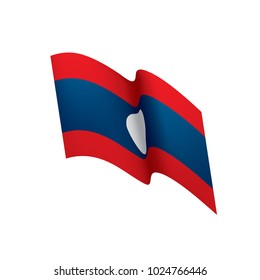 Laos flag, vector illustration on a white background