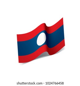 Laos flag, vector illustration on a white background