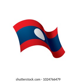Laos flag, vector illustration on a white background
