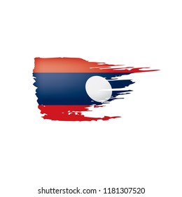 Laos flag, vector illustration on a white background.